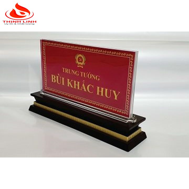 Biển Chức Danh Mica Đế Gỗ