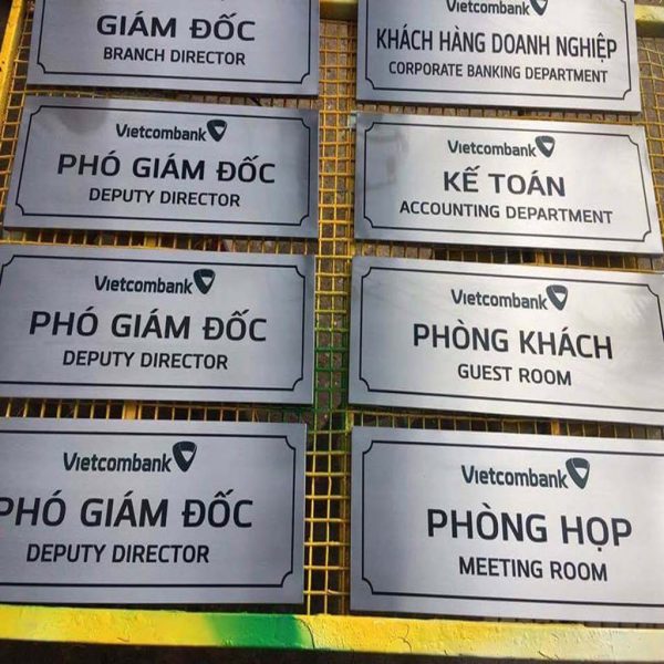 Biển phòng ban in UV