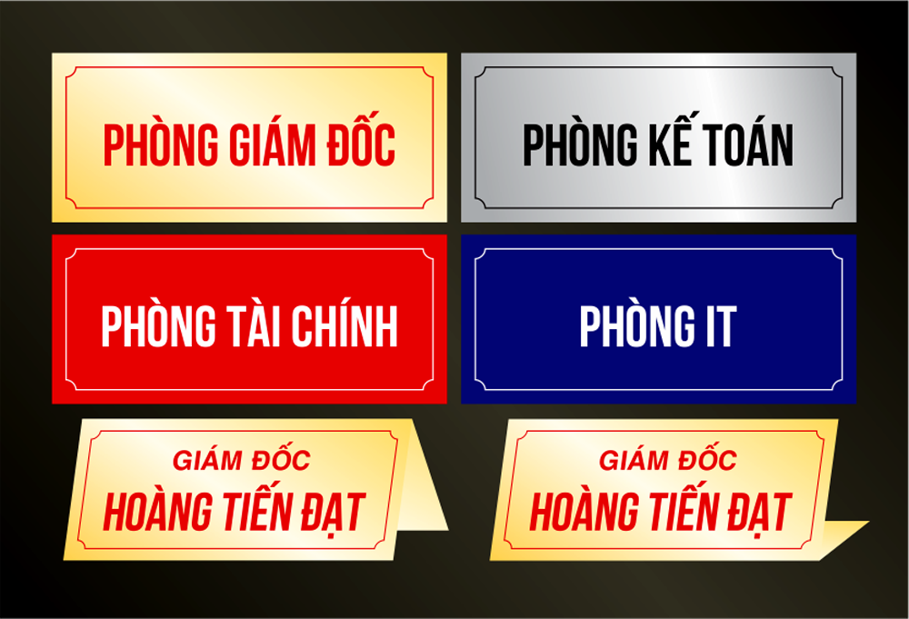 Biển phòng ban in dán decal