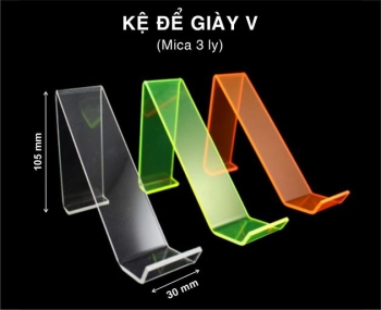 Kệ Mica Ruột Giày Chữ V