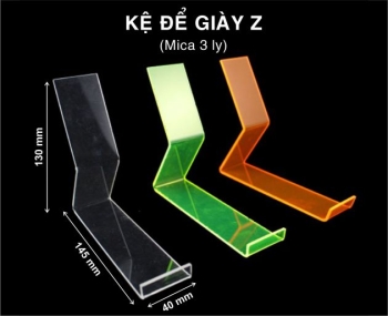 Kệ Mica Ruột Giày Chữ Z