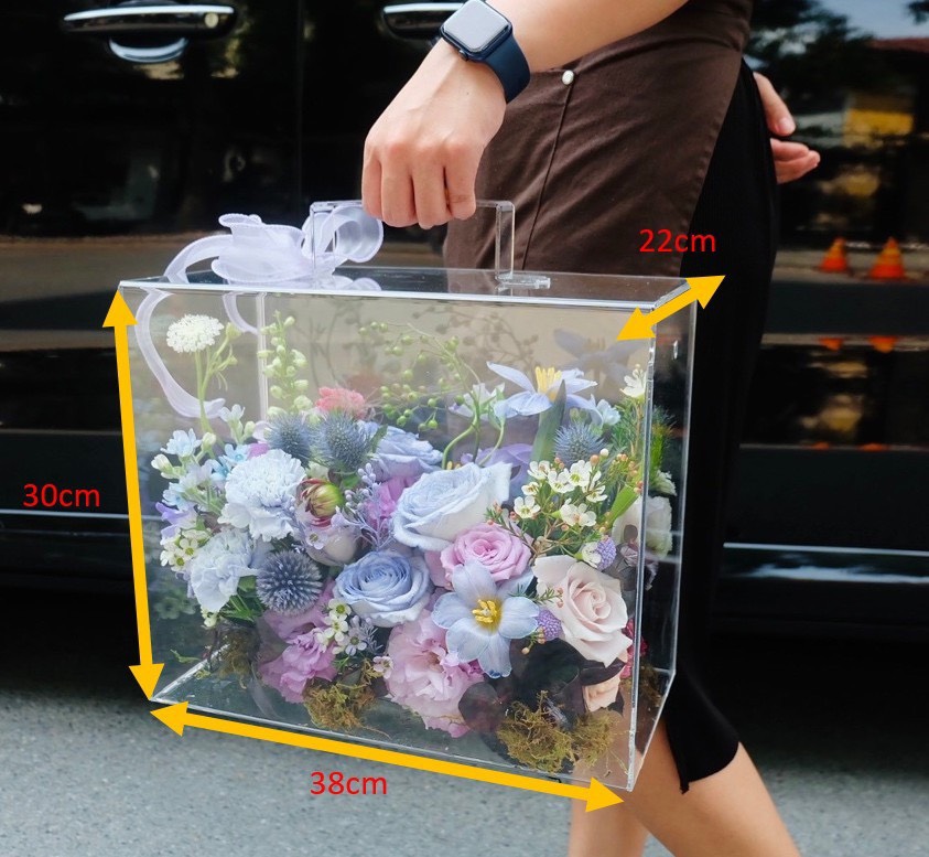 Hộp Mica Trưng Bày Hoa Mẫu 7 Hộp Mica Trưng Bày Hoa Mẫu 7