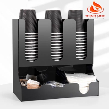 Kệ Mica Đựng Cốc Giấy Mẫu 9 Kệ Mica Đựng Cốc Giấy Mẫu 9