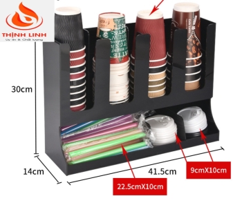 Kệ Mica Đựng Cốc Giấy Mẫu 8 Kệ Mica Đựng Cốc Giấy Mẫu 8