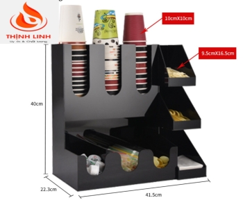 Kệ Mica Đựng Cốc Giấy Mẫu 6