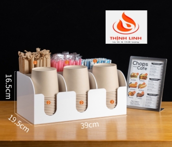 Kệ Mica Đựng Cốc Giấy Mẫu 1