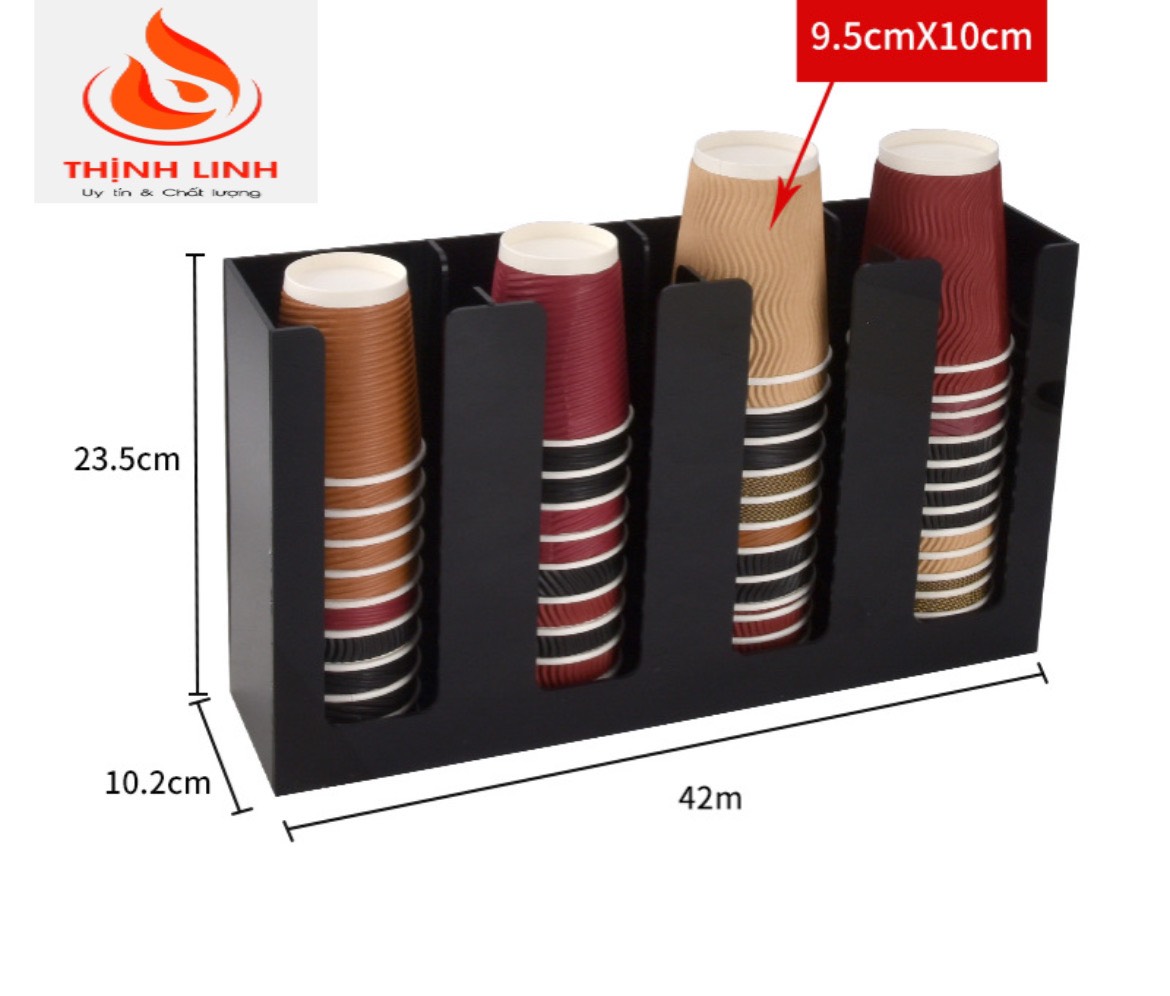 Kệ Mica Đựng Cốc Giấy Mẫu 3