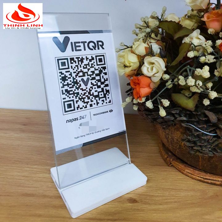 Kệ Menu Mica Quét Mã QR