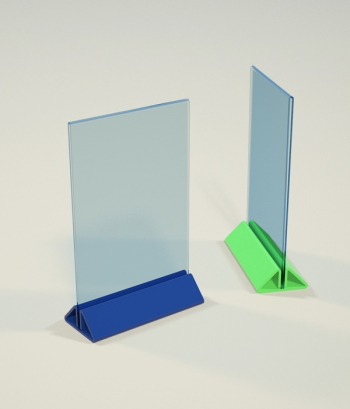 Kệ menu mica đế tam giác rời