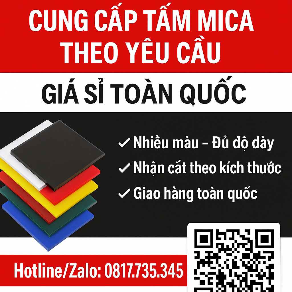 Phân Phối Vật Tư Tấm Mica, PC, PVC