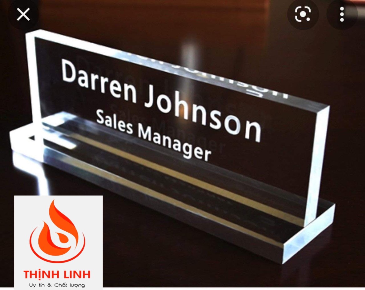 Biển Chức Danh Mica Để Bàn